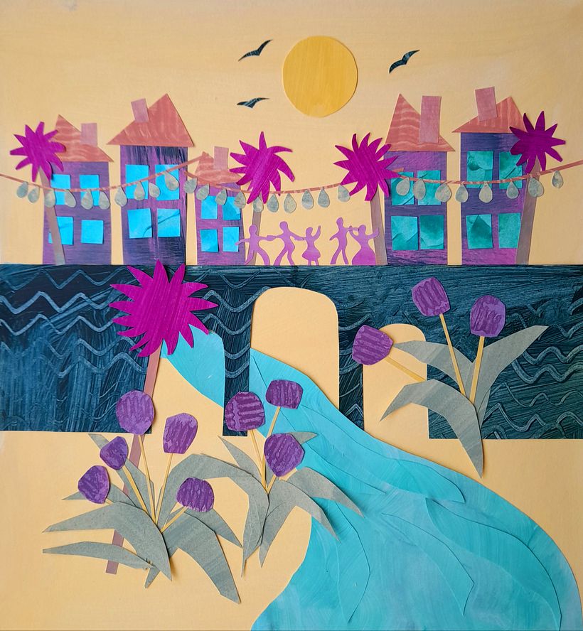 My project in Story Illustration with Paper course. Carnival Time! 1