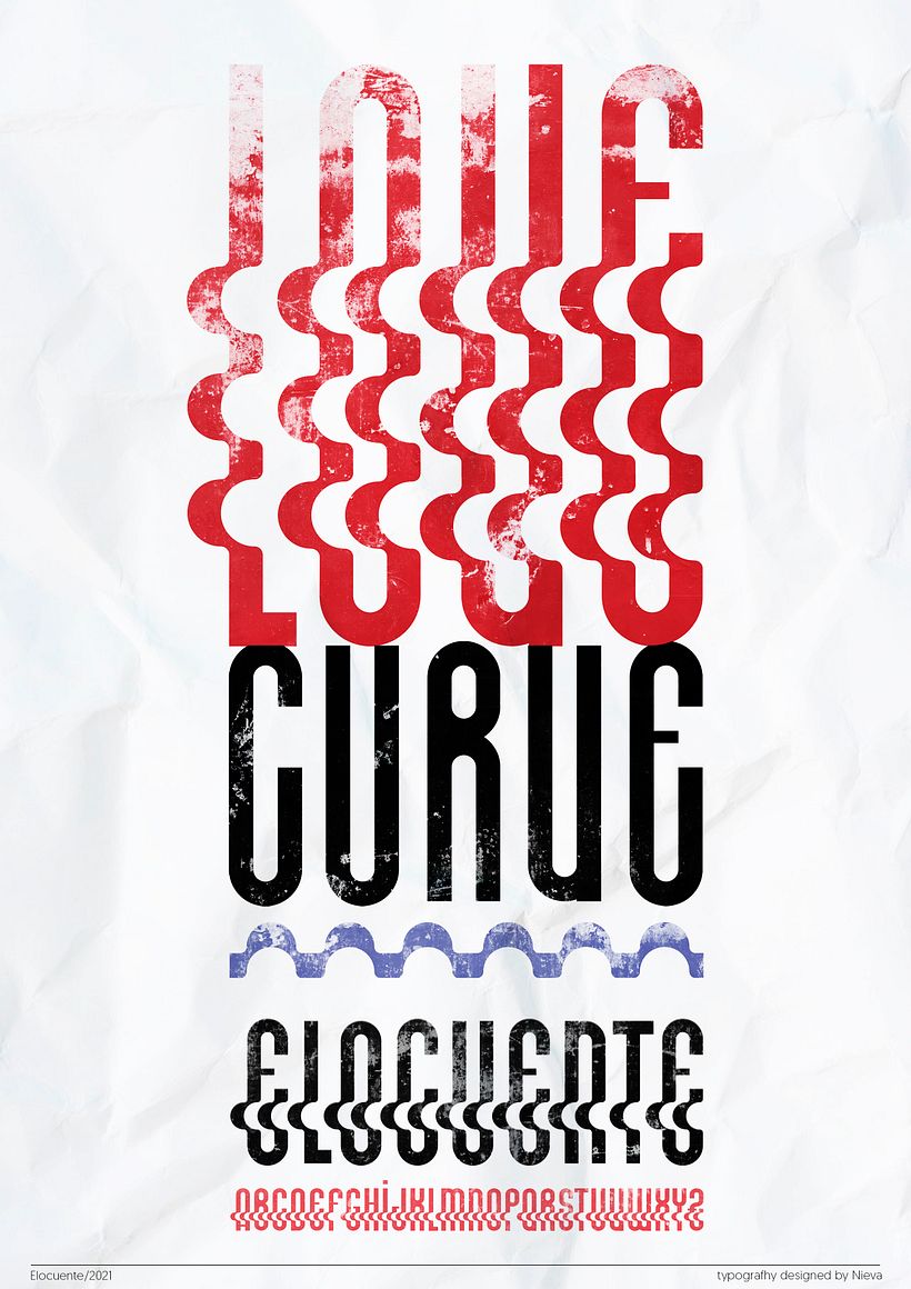 Elocuente. Tipografía con movimiento a través de sus curvas. 0