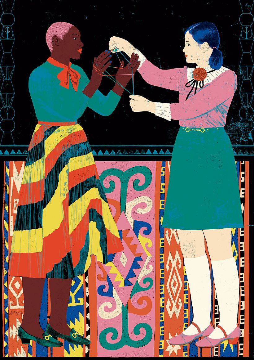 Una de las ilustraciones de Sonia Pulido, titulada 'Amigas'.