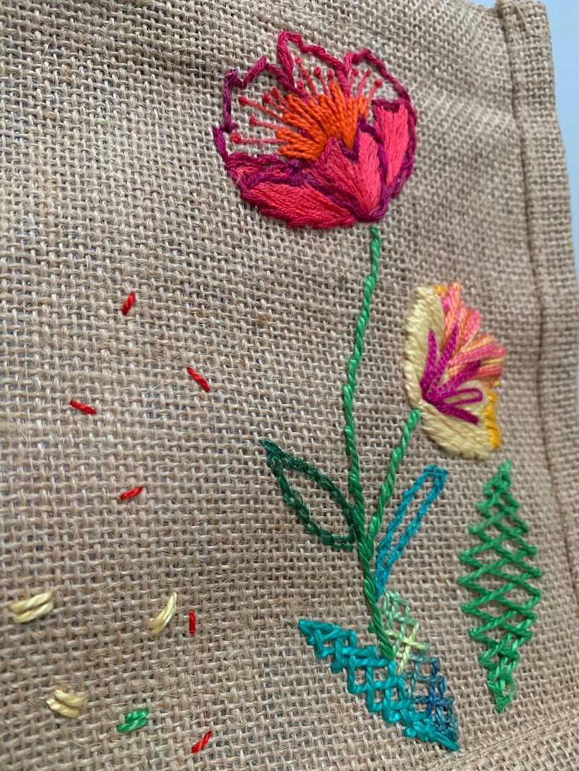 My project in Basic Embroidery Techniques: Stitches, Compositions and Color Ranges course 1
