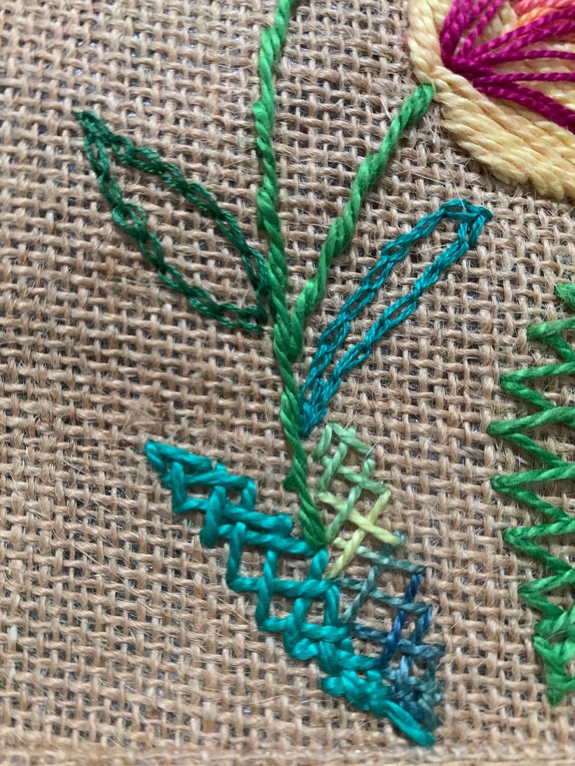 My project in Basic Embroidery Techniques: Stitches, Compositions and Color Ranges course 2