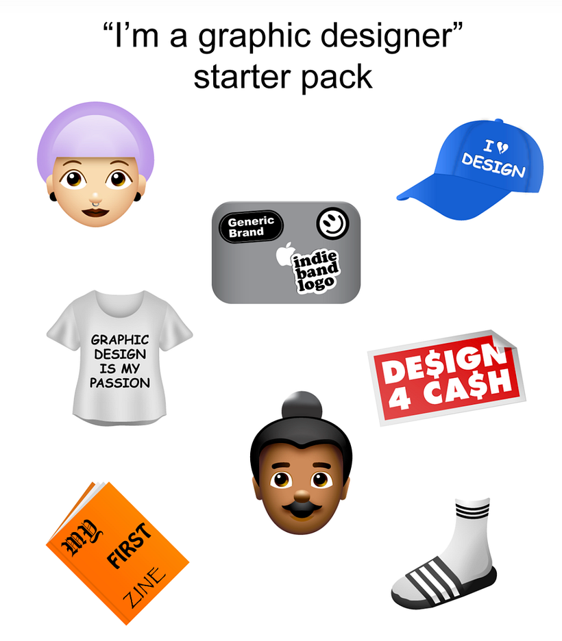 © &Walsh. Packs Emoji inspirados en la vida de los diseñadores y creativos.