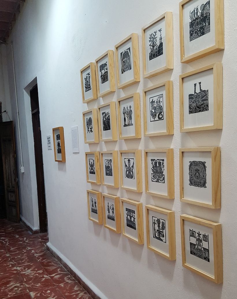 Exposición en la Galería y taller de grabado 10/10 en Monterrey, diciembre de 2020.