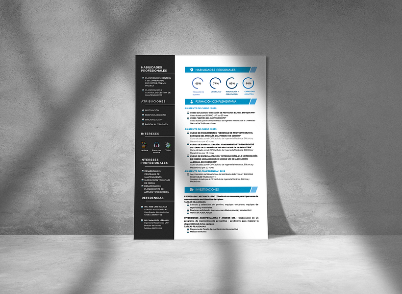 Diseño de Curriculum vitae 2