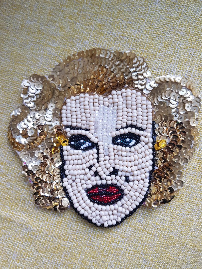 My project in Beaded Embroidery Portraits course -1