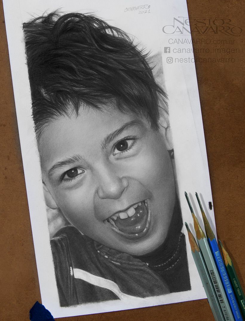 "Tiago 4", Grafito sobre papel -1