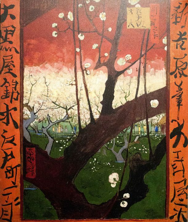 Flowering Plum Orchard (after Hiroshige), Vincent van Gogh (1887)