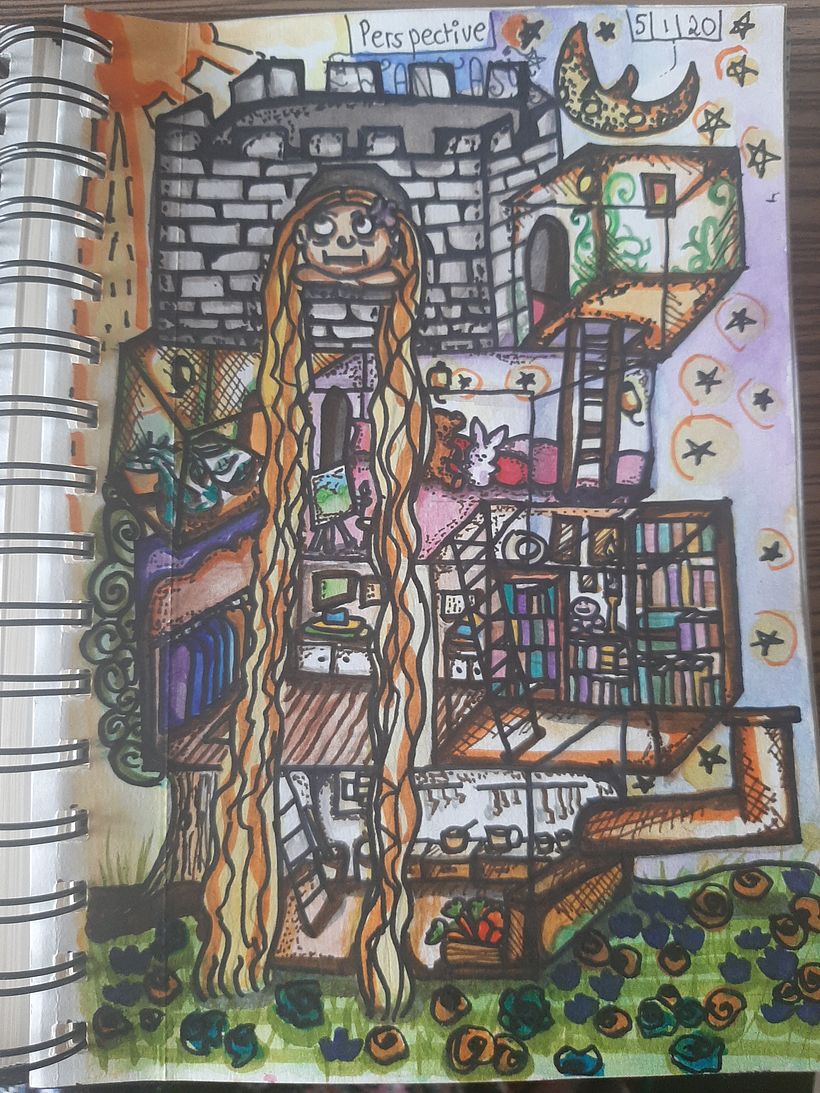 Perspectivised Rapunzel's Tower