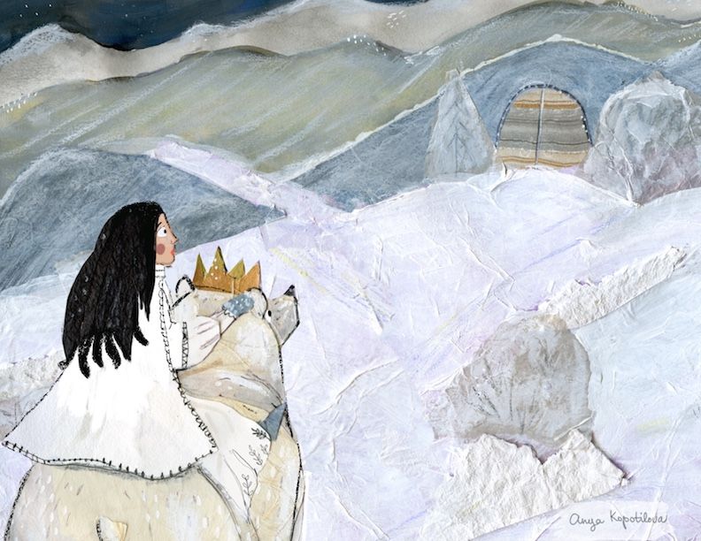 Illustration 2: Arriving at the Bear's castle in the mountains.