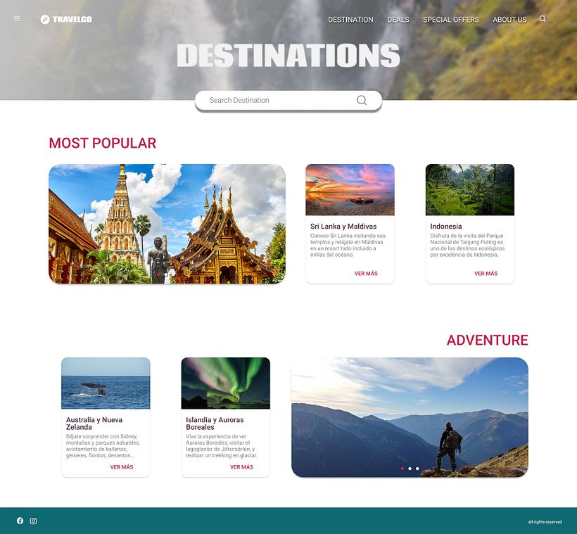 DESTINANTION PAGE