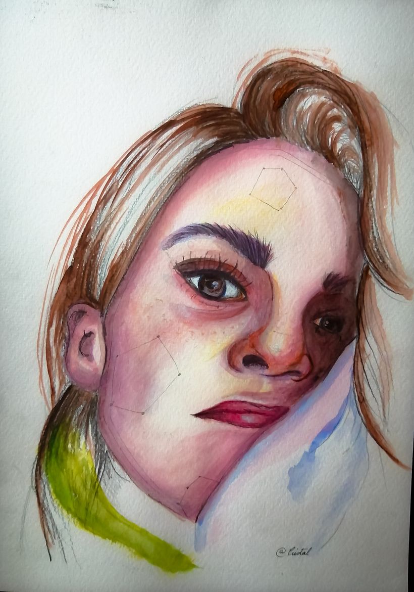 Mi Proyecto del curso: Retrato ilustrado en acuarela 0