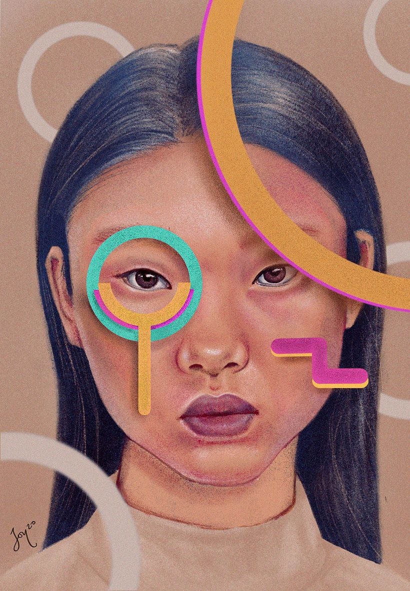 Mi Proyecto del curso: Retrato creativo ilustrado con Procreate - Ilustración tradicional
