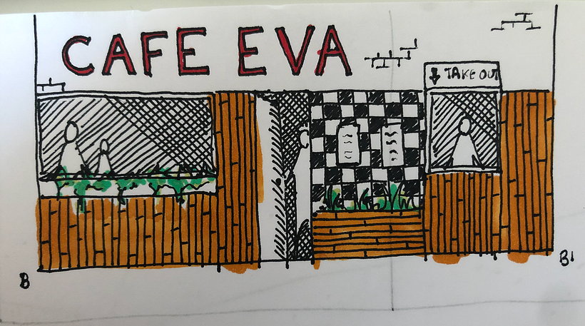 My project in Introduction to Freehand Architectural Design course 1