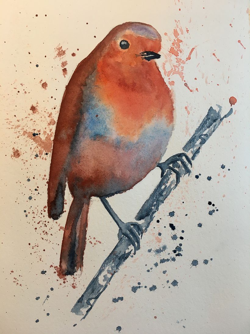 I wanted to do another in 100% cotton, and not so realistic. The colors mix in a very different way.