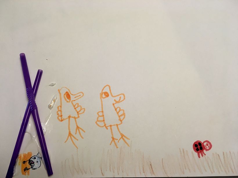 Violeta con 4 años o 5