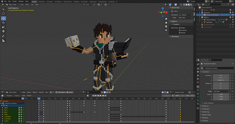 Voxel Art - Mage Character 10