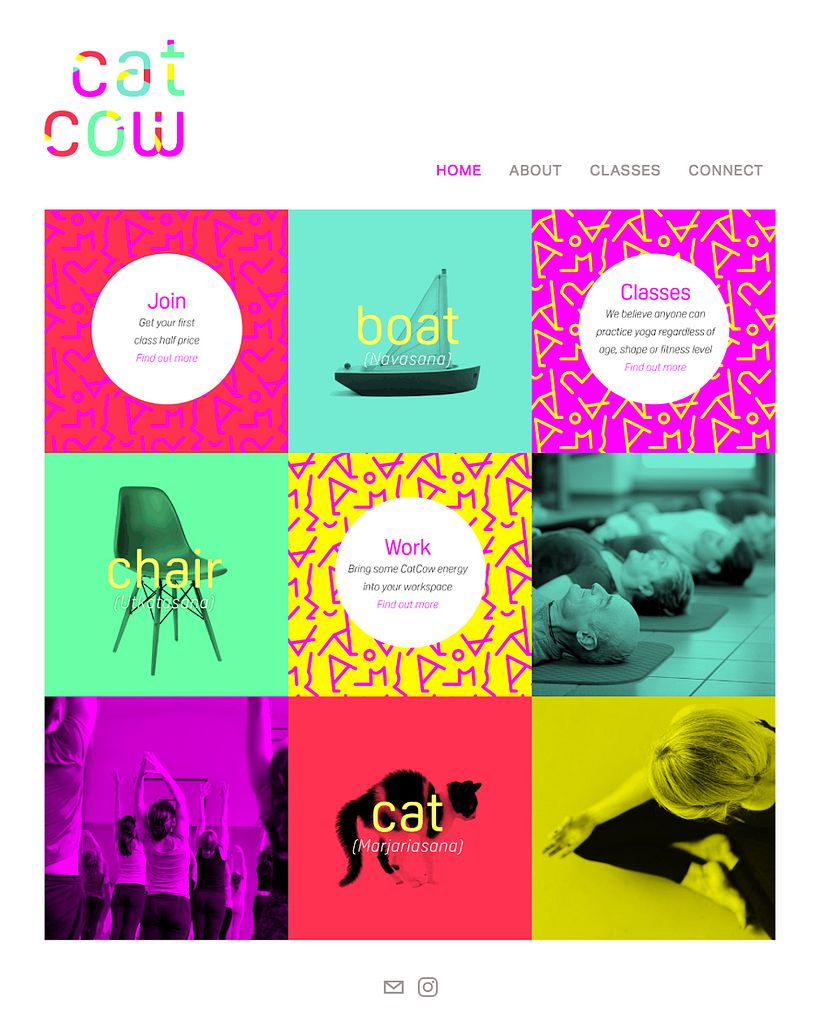 Cat Cow Yoga branding 1