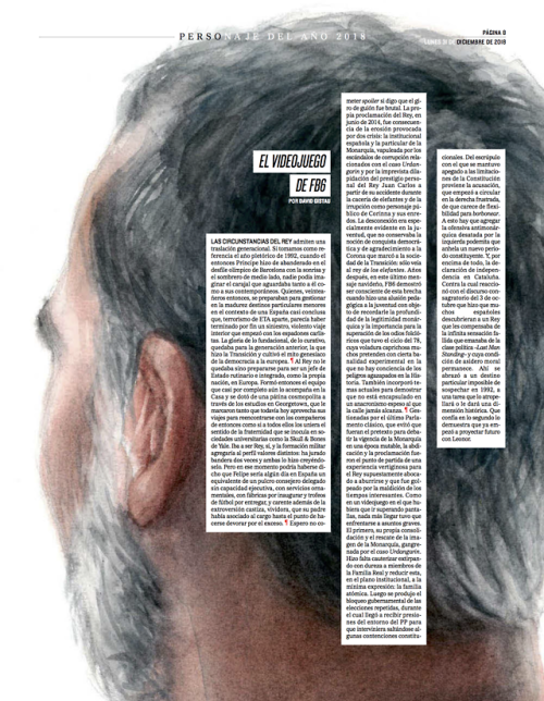 Contracapa com o Rei Felipe VI, de Carlos Rodríguez Casado
