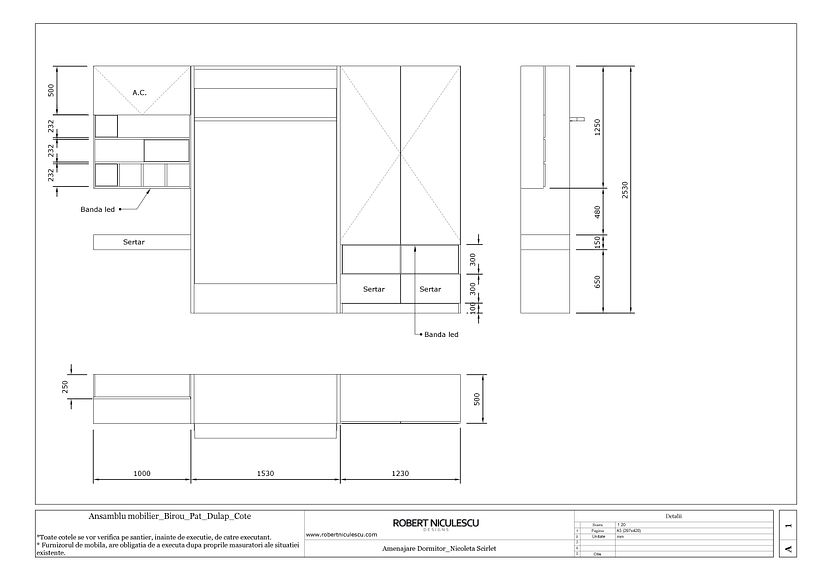 Tehnical furniture drawings