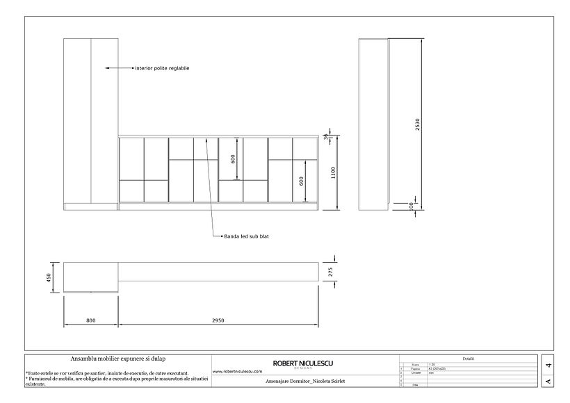 Tehnical furniture drawings