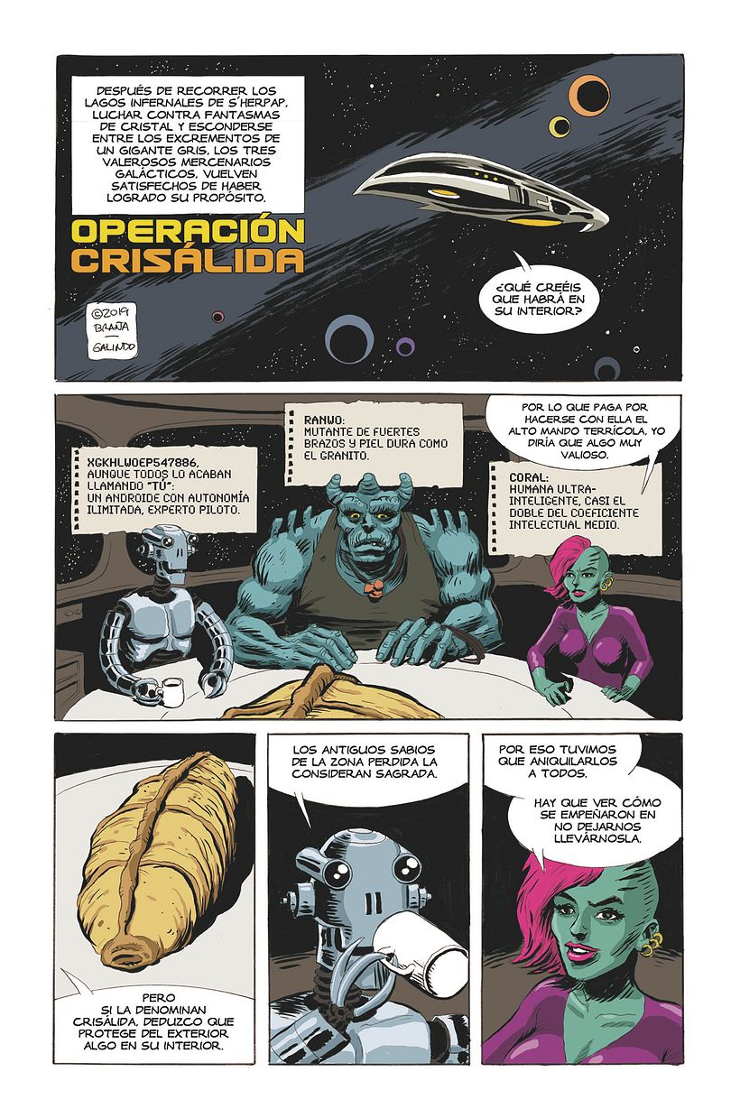 Otra página realizada con plumilla y pincel. Guión de David Braña.