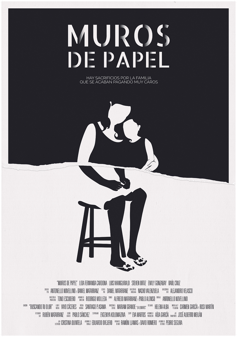Cartel cortometraje Muros de Papel