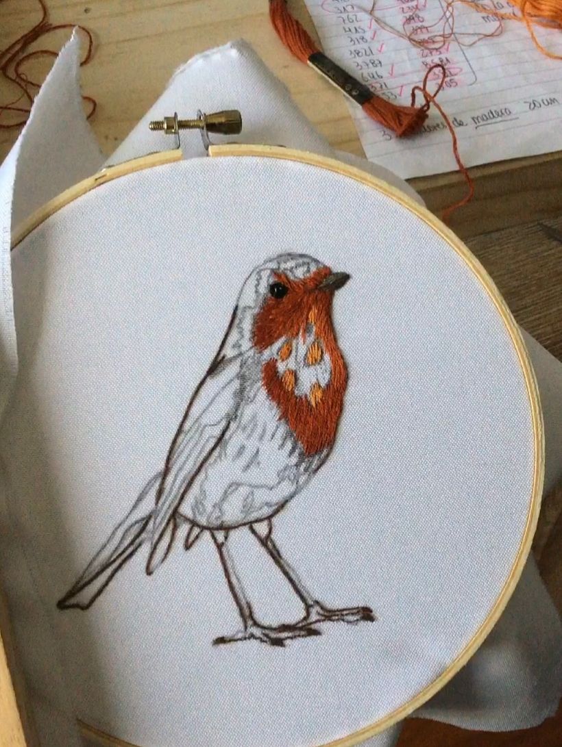 Mi Proyecto del curso: Pintar con hilo: técnicas de ilustración textil 3