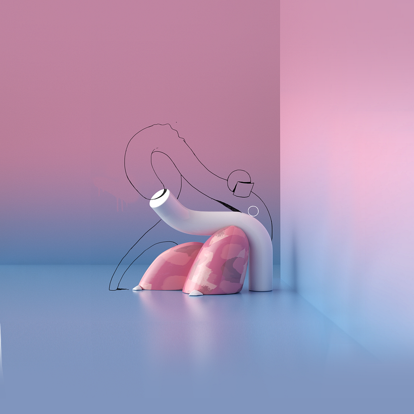 An experimental composition that combine different techniques.