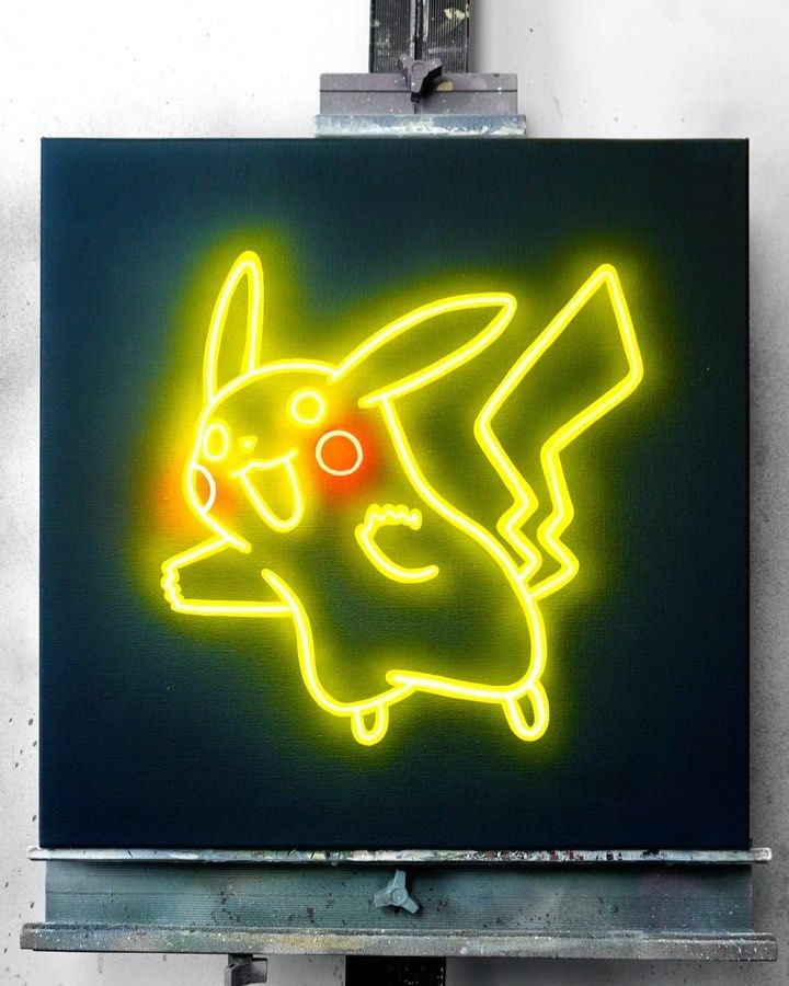 Pikachu de neón por James Lewis.