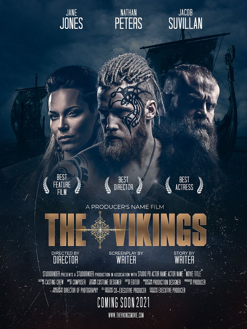 THE VIKINGS MOVIE POSTER KEY-ART CONCEPT - Fotoğraf Post Prodüksiyon