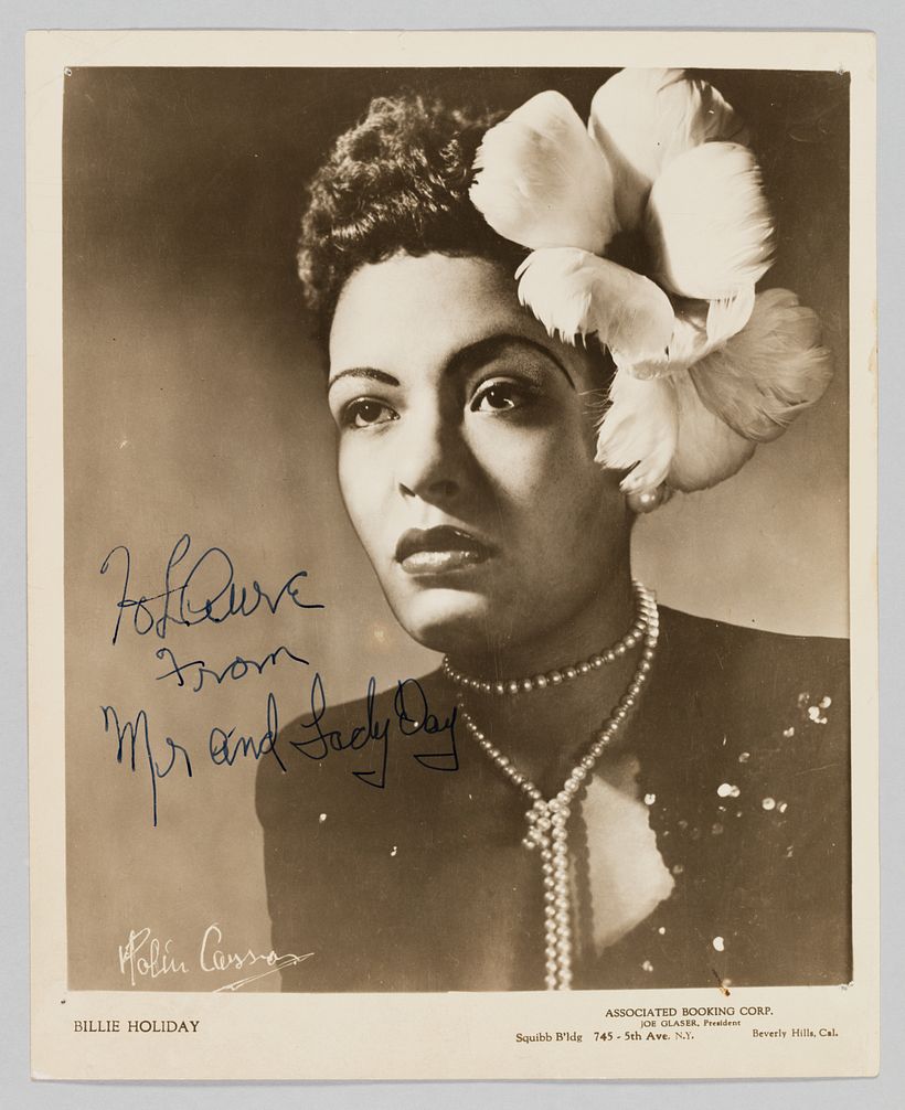 Photograph of Billie Holiday, by Robin Carson, ca. 1940. NMAAHC