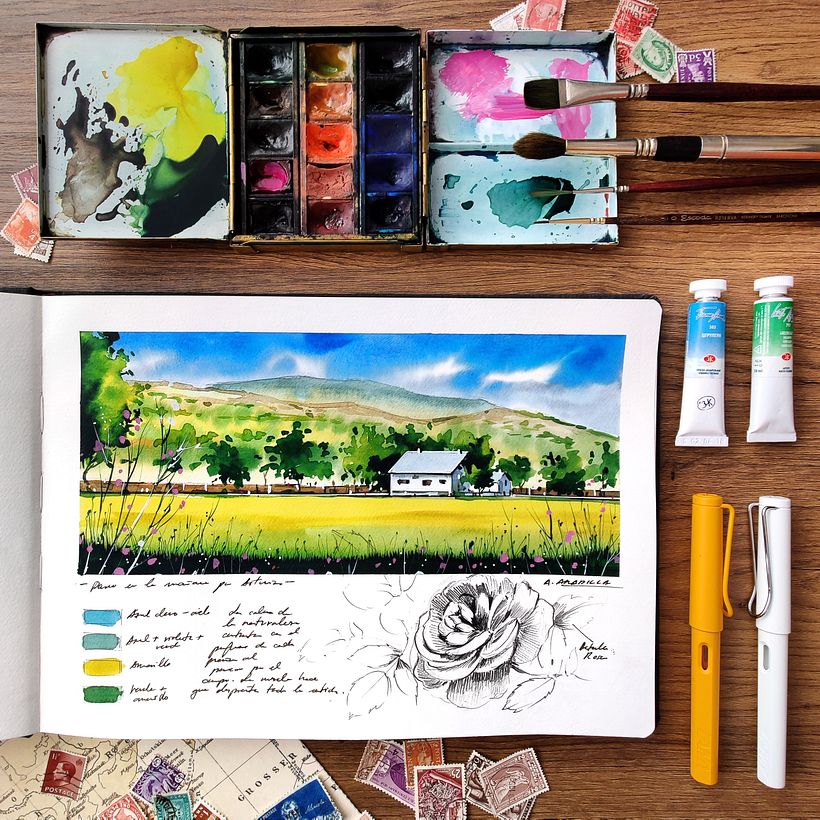 Mi Proyecto del curso: Cuaderno de viaje en acuarela 1