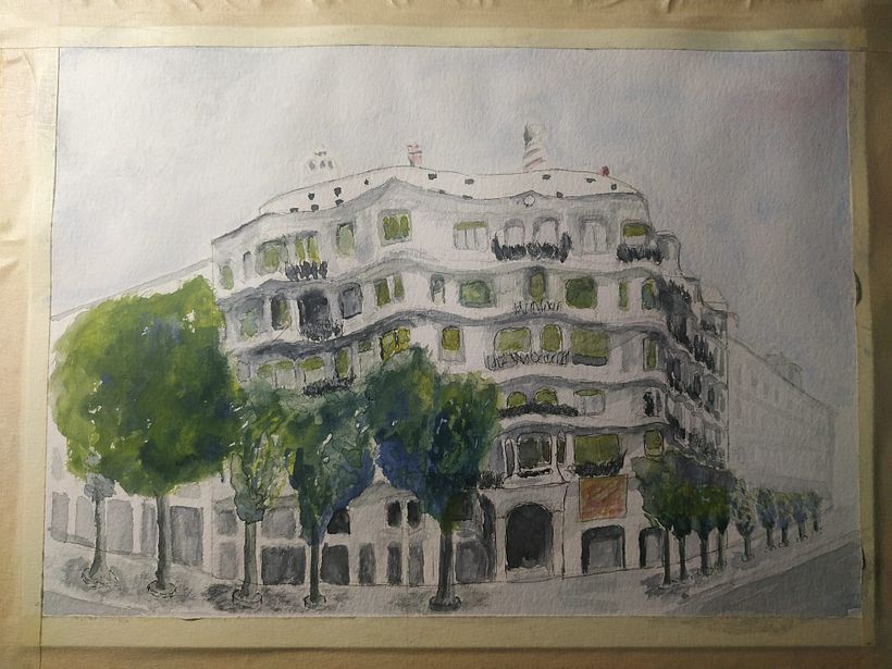 My project in Architectural Sketching with Watercolor and Ink course 1