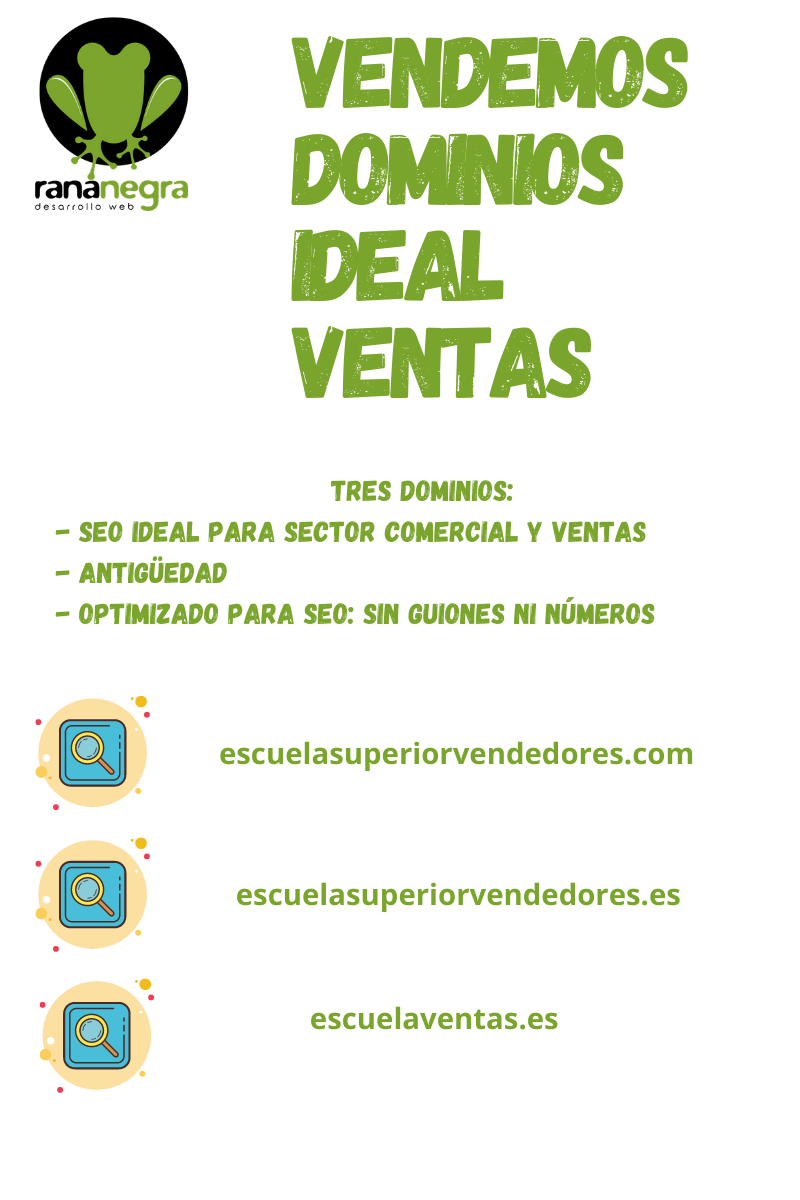 Venta de dominios ideales para sector ventas y comerciales 1