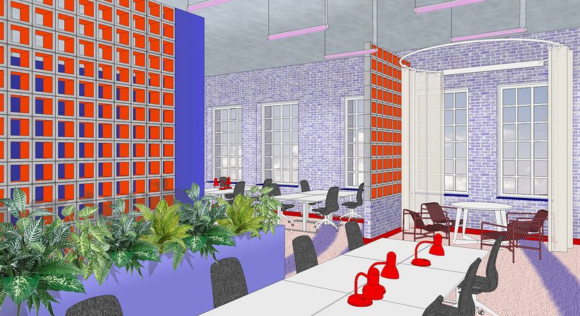  Applying Creativity - Red Blue Office - Arquitectura