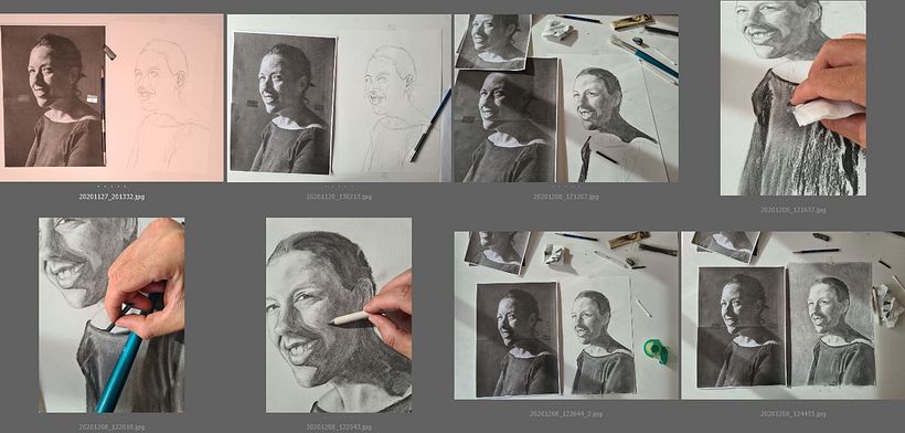 Mi Proyecto del curso: Retrato realista con lápiz de grafito -1
