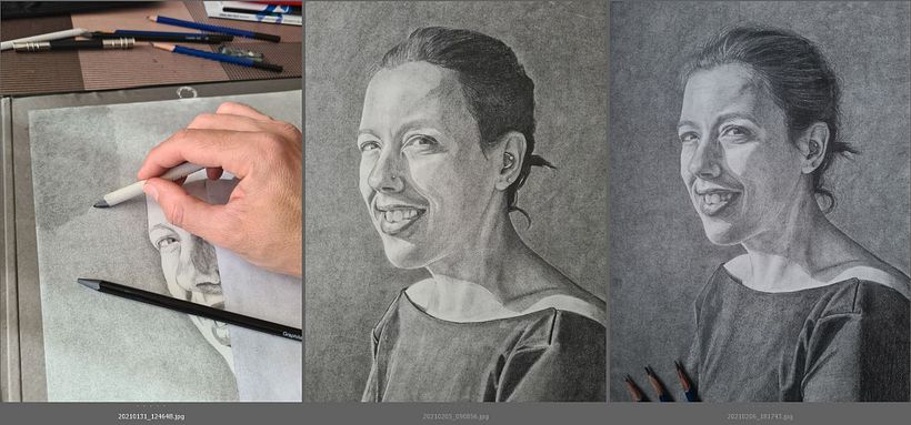 Mi Proyecto del curso: Retrato realista con lápiz de grafito 0