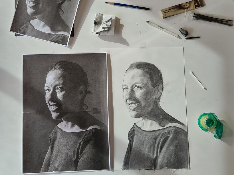 Mi Proyecto del curso: Retrato realista con lápiz de grafito 5