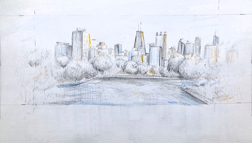 Preliminary sketch before the final project!