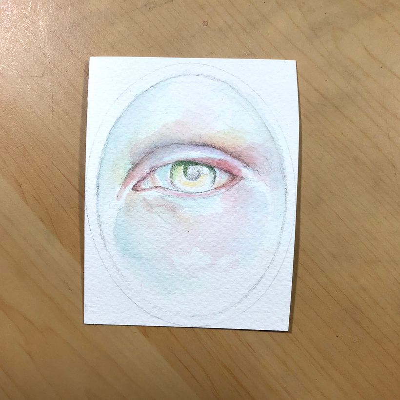 Framed Vintage Watercolor Eyes 1