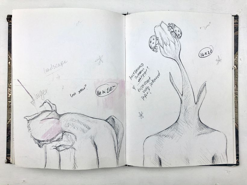 "Flower Heads" for my Exhibition "I AM" 1