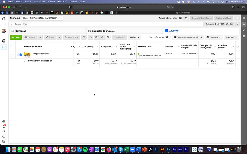 My project in Google Ads and Facebook Ads from Scratch course 1