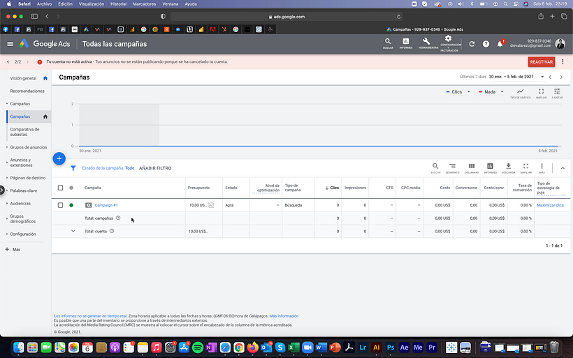 My project in Google Ads and Facebook Ads from Scratch course 8