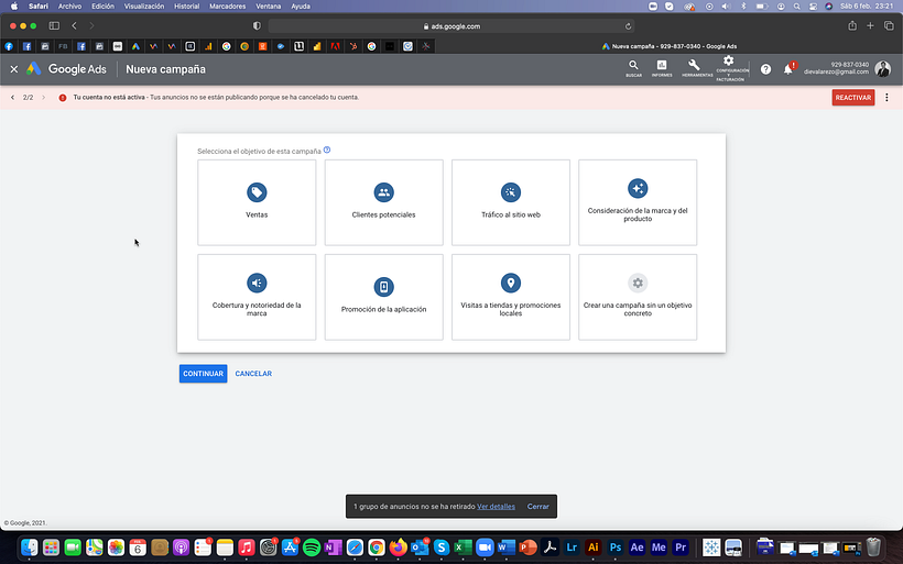 My project in Google Ads and Facebook Ads from Scratch course 9