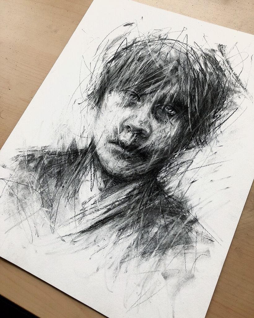 Charcoal Drawing Album Cover 2