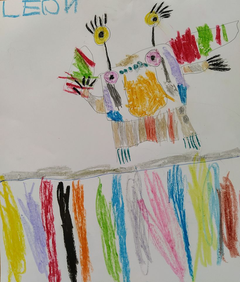 El cangrejo. León 5 años.