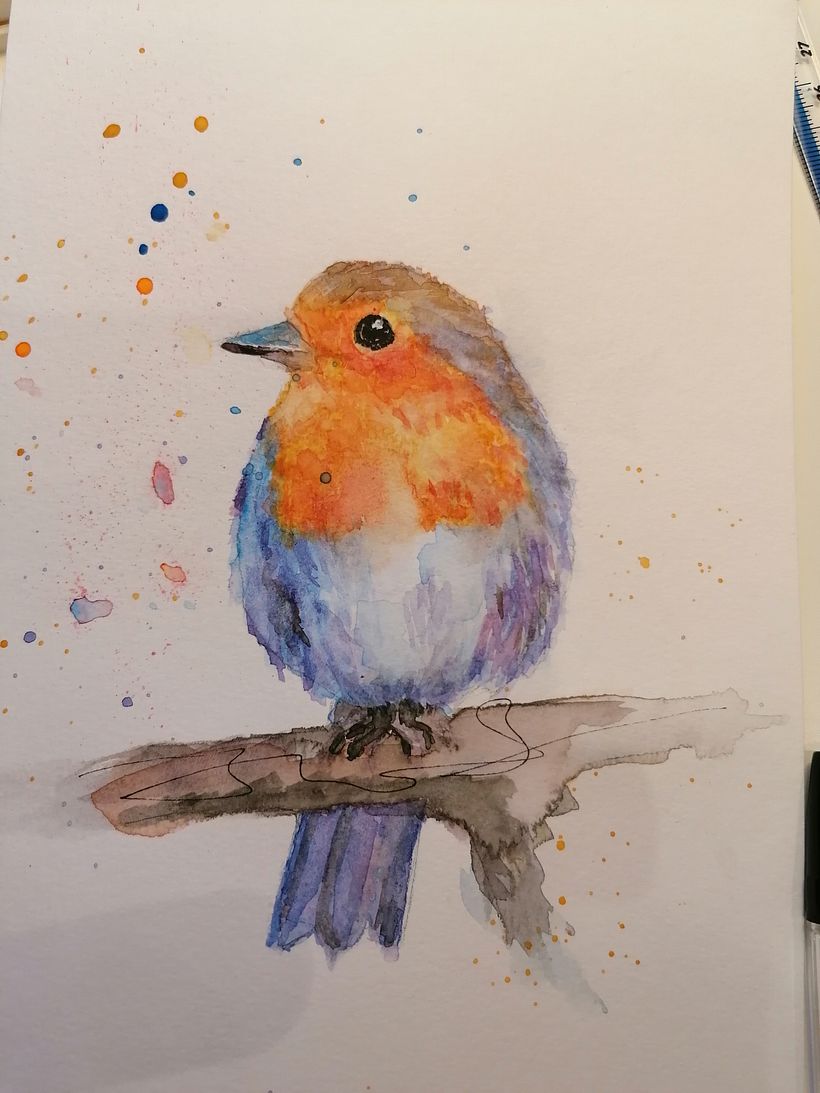 My project in Artistic Watercolor Techniques for Illustrating Birds course 0
