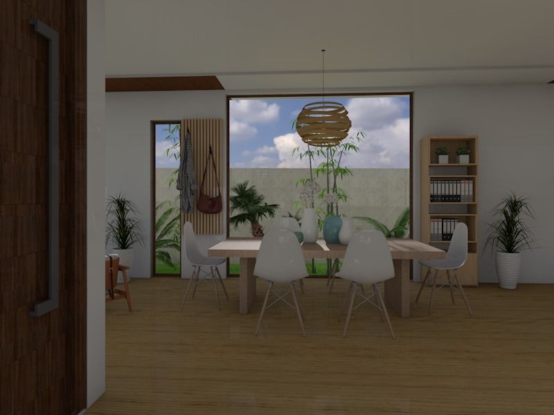 Living room interior design| Day-time image.