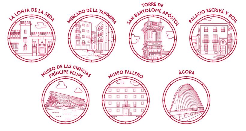 Walking Guides maps illustrations - Venoruton. GSK. 5