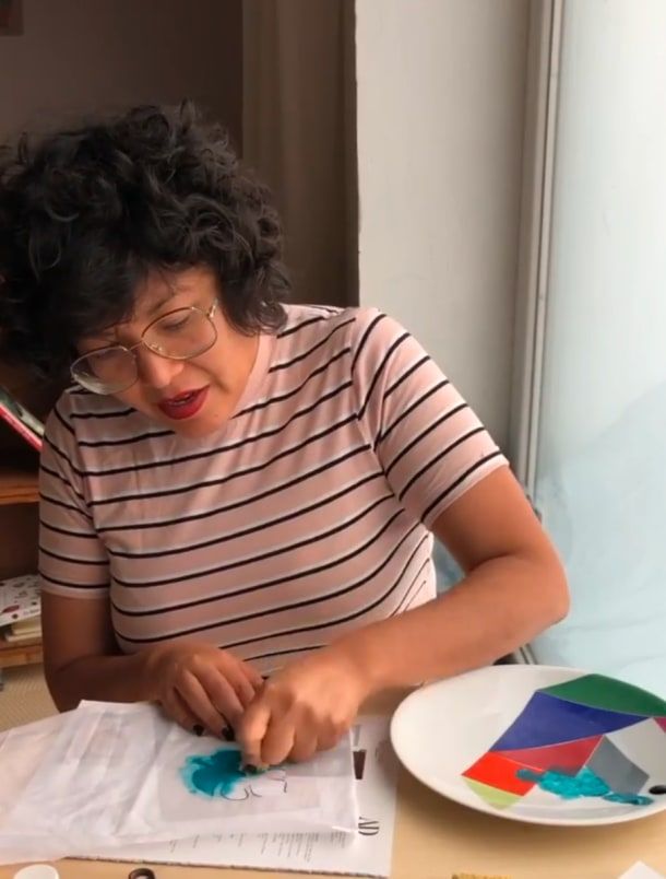 Momento de estampar. Fábrica de Texturas